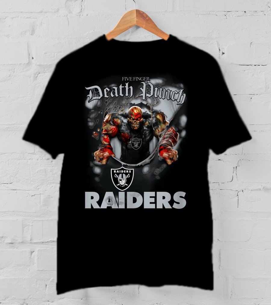 Five Finger Death Punch Raiders Las Vegas Nfl Football Fans T-Shirt