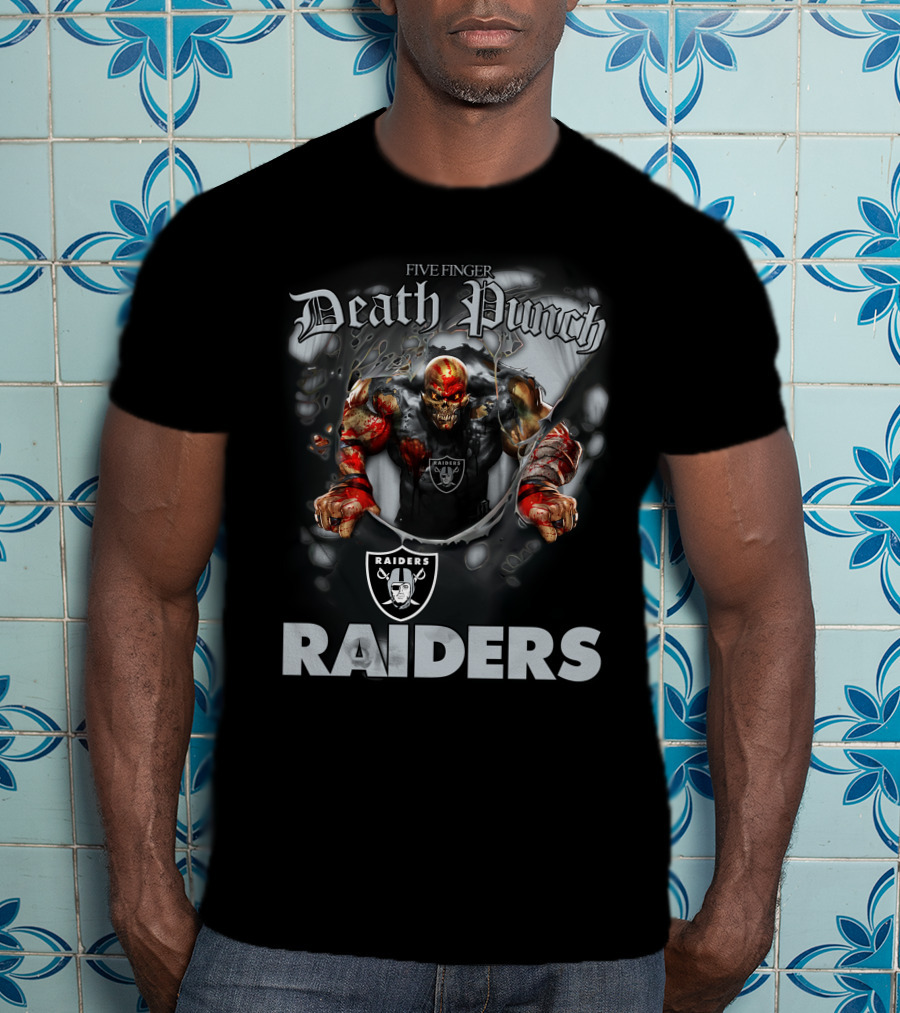 Five Finger Death Punch Raiders Las Vegas Nfl Football Fans T-Shirt