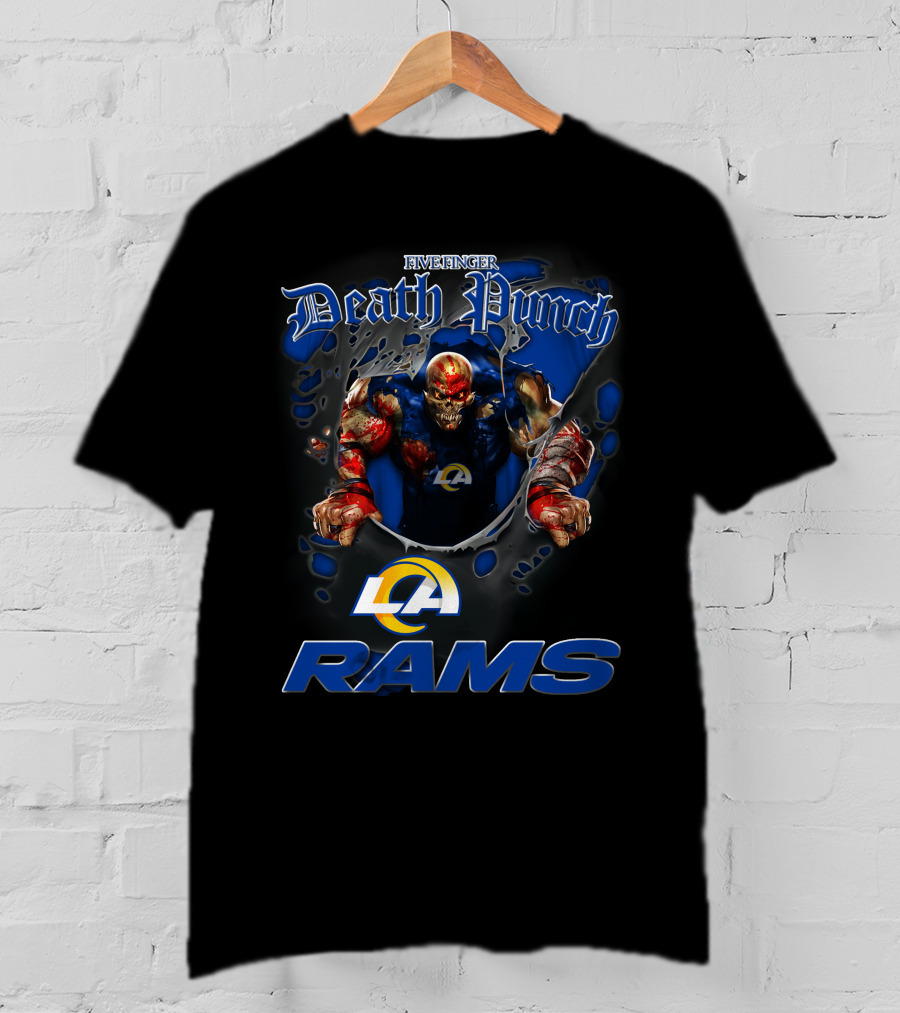 Five Finger Death Punch Los Angeles Rams Nfl Football Fans Monster T-Shirt