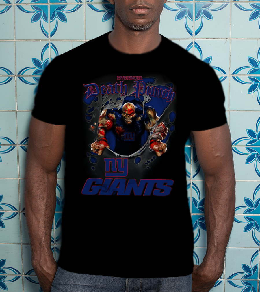 Five Finger Death Punch New York Giants Nfl Football Fans T-Shirt