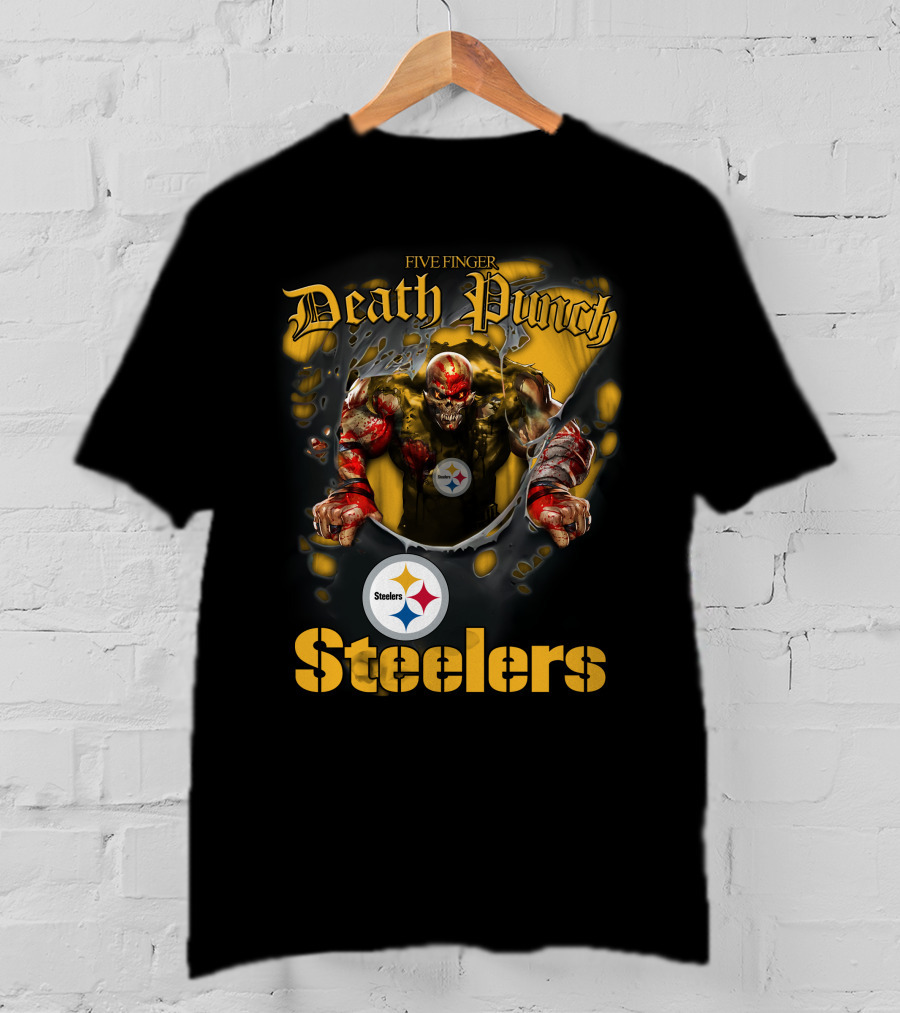 Five Finger Death Punch Steelers Nfl Football Fans Pittsburgh T-Shirt