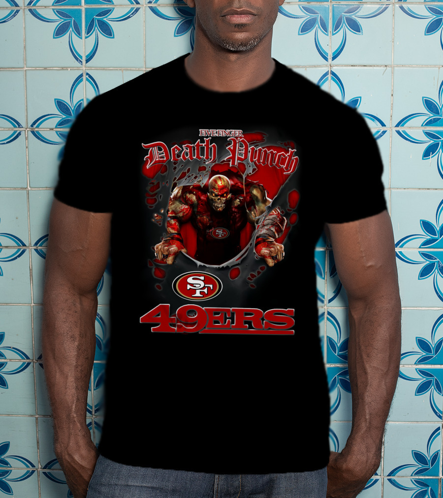 Five Finger Death Punch San Francisco 49ers Sf Nfl Football Fans T-Shirt