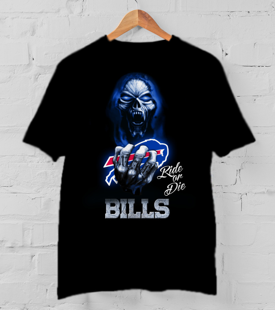 Buffalo Bills Ride Or Die Skull Nfl 146 Hd0004 T-Shirt