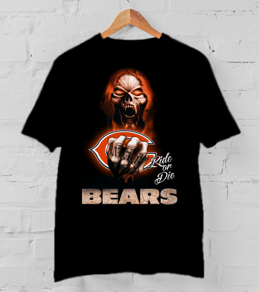 Chicago Bears Ride Or Die Skull 146 Hd0006 T-Shirt