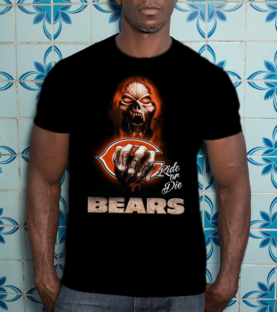 Chicago Bears Ride Or Die Skull 146 Hd0006 T-Shirt