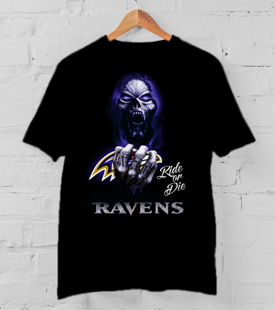 Ride Or Die Ravens Nfl Baltimore T-Shirt