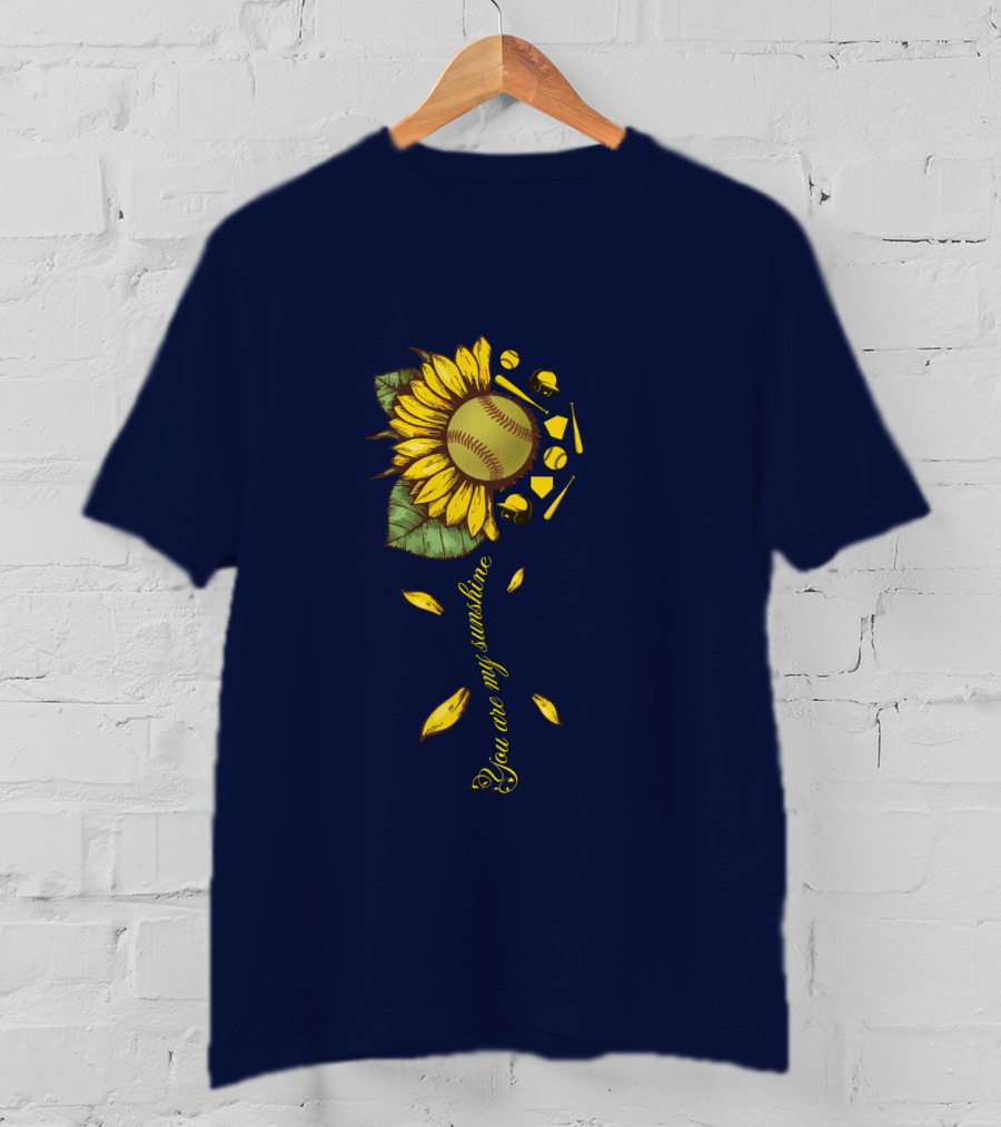 You Are My Sunshine Softball Sunflower T-Shirt