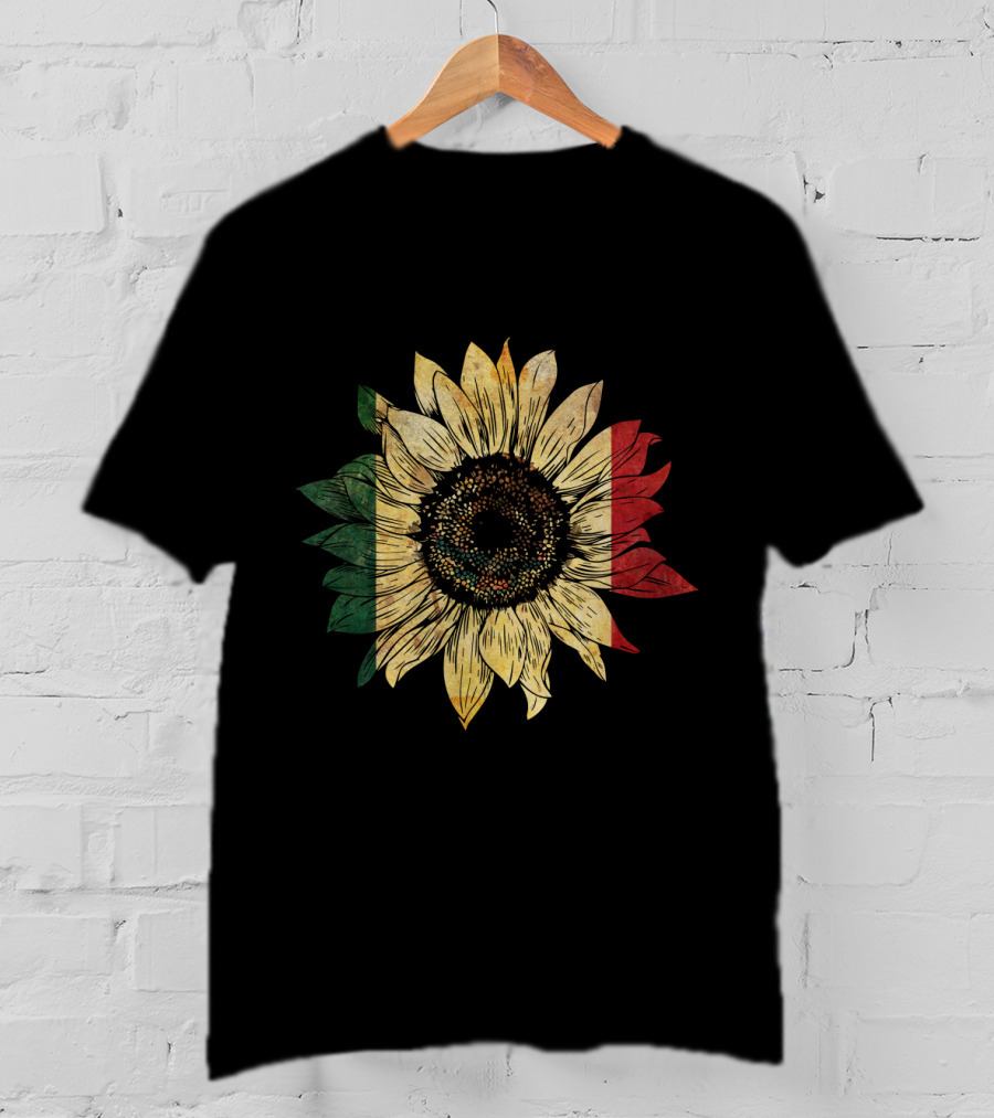 Mexican Sunflower Flag Colors T-Shirt