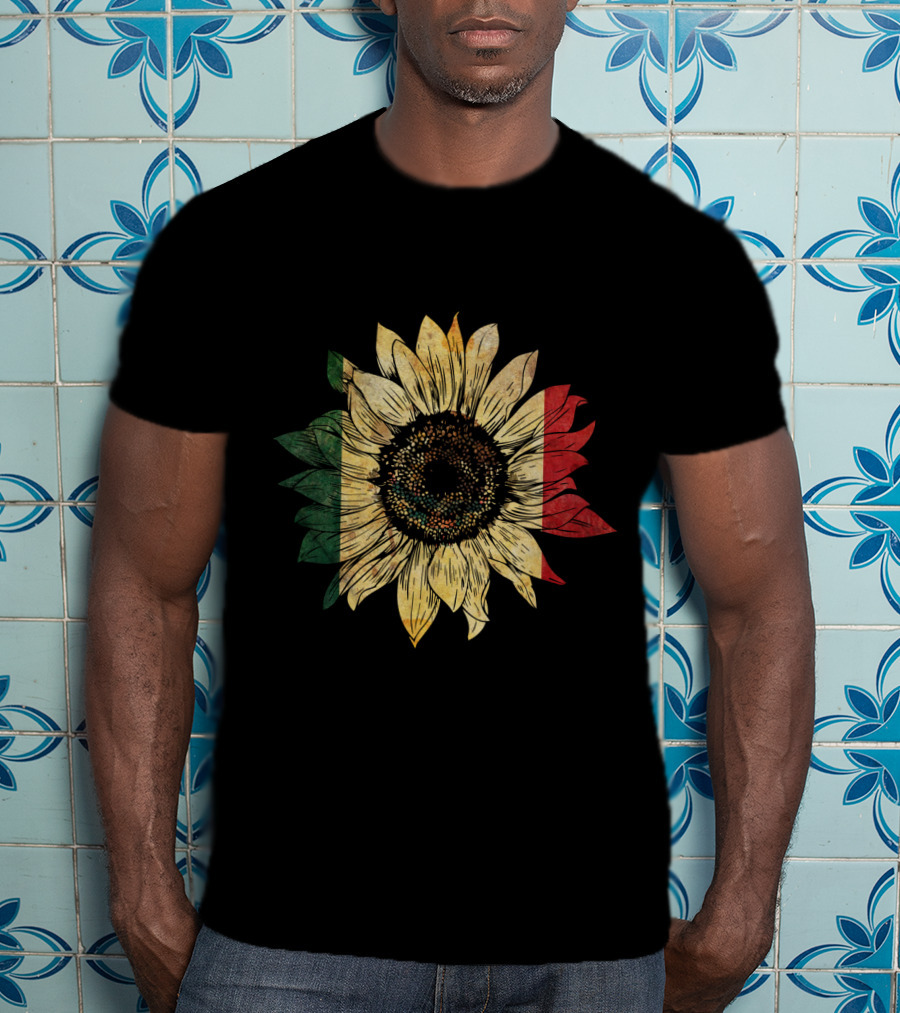 Mexican Sunflower Flag Colors T-Shirt