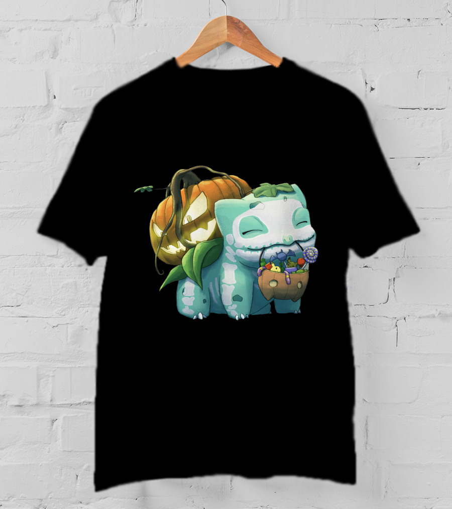 Halloween Pumpkin Bulbasaur Trick-or-Treat T-Shirt