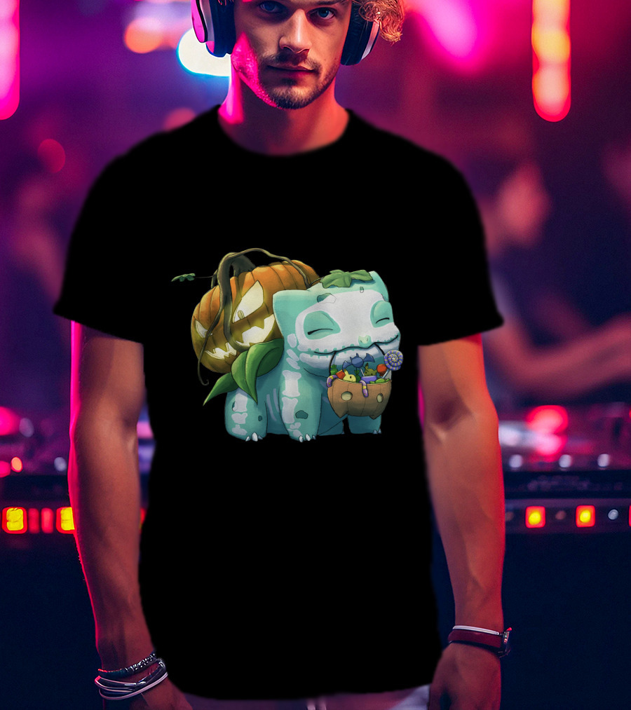 Halloween Pumpkin Bulbasaur Trick-or-Treat T-Shirt