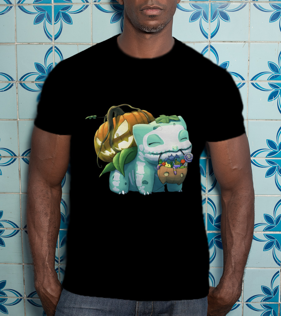 Halloween Pumpkin Bulbasaur Trick-or-Treat T-Shirt