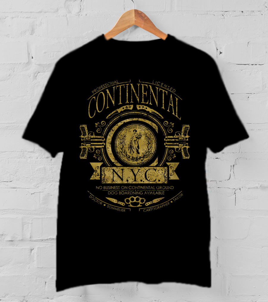 Professional Licensed Continental NYC No Business On Continental Ground Dog Boarding Available Doctor Sommelier Cartographer Tailor T-Shirt