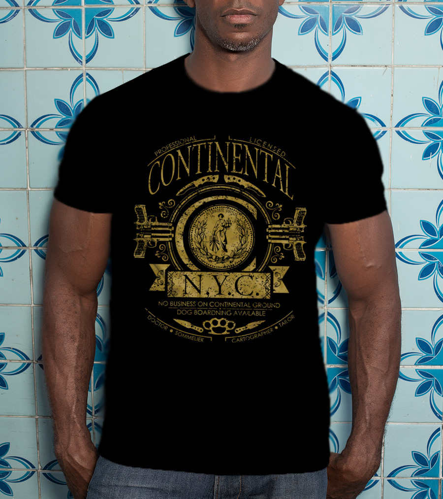 Professional Licensed Continental NYC No Business On Continental Ground Dog Boarding Available Doctor Sommelier Cartographer Tailor T-Shirt