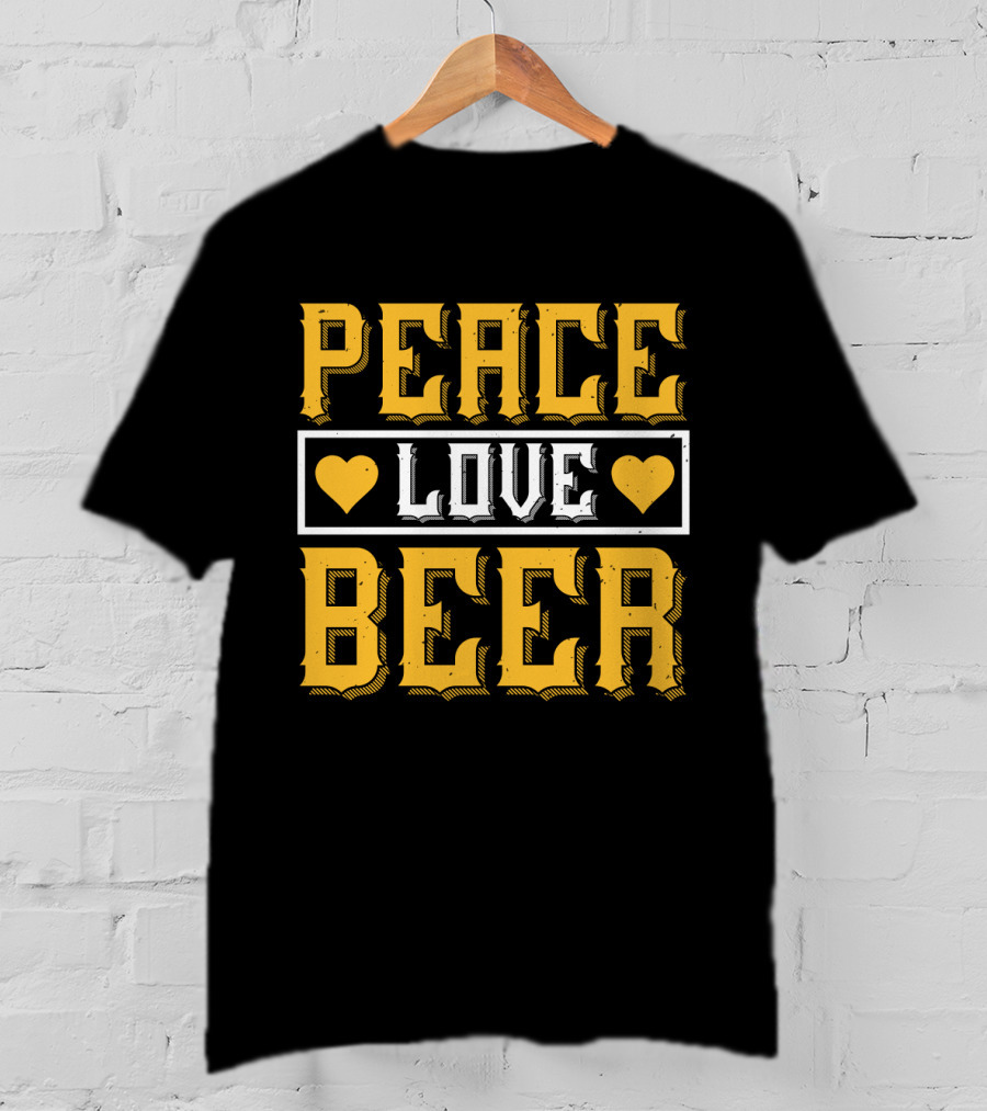 Peace Love Beer Hearts T-Shirt