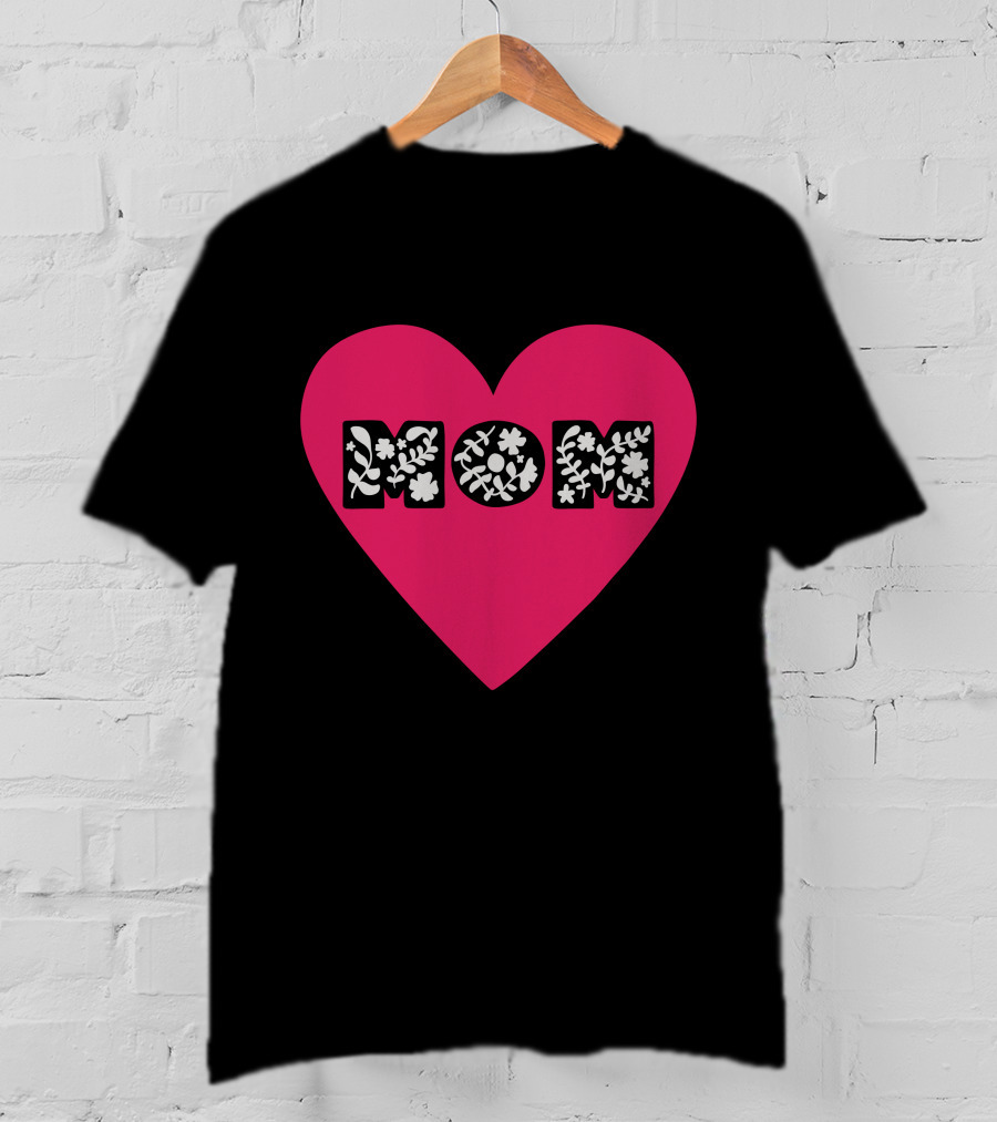 MOM Floral Heart T-Shirt