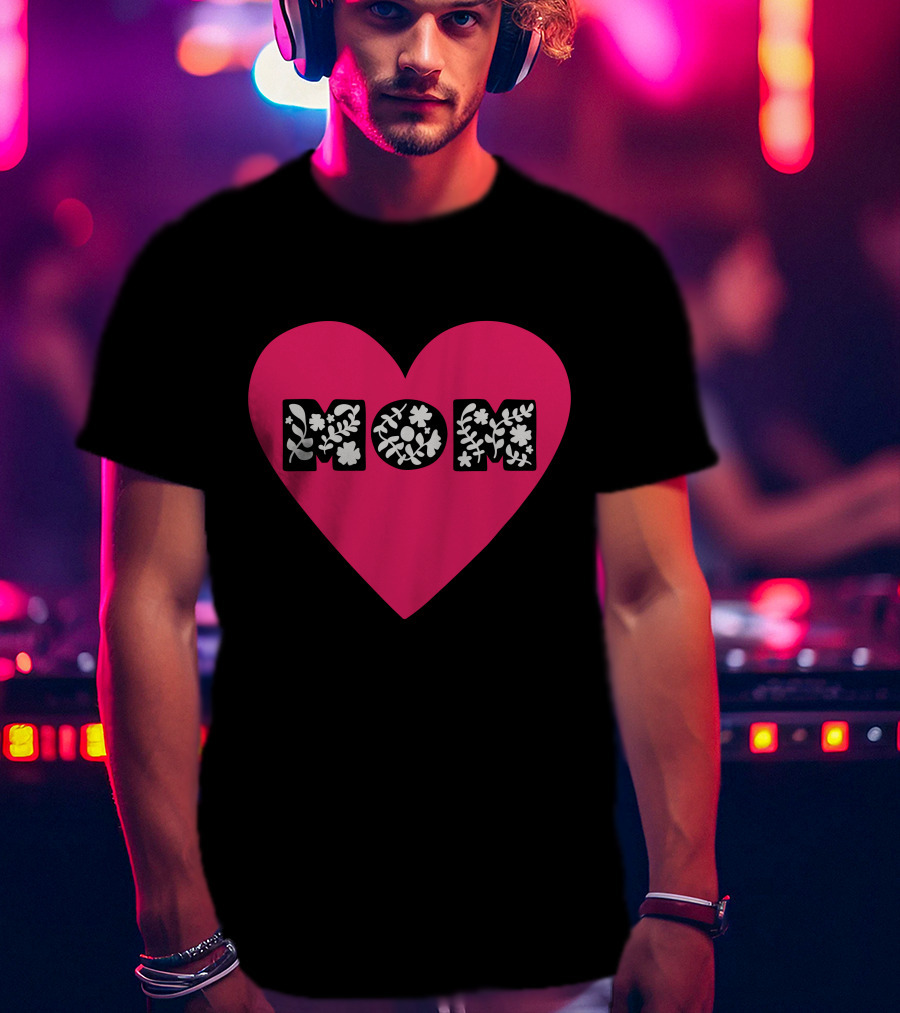 MOM Floral Heart T-Shirt