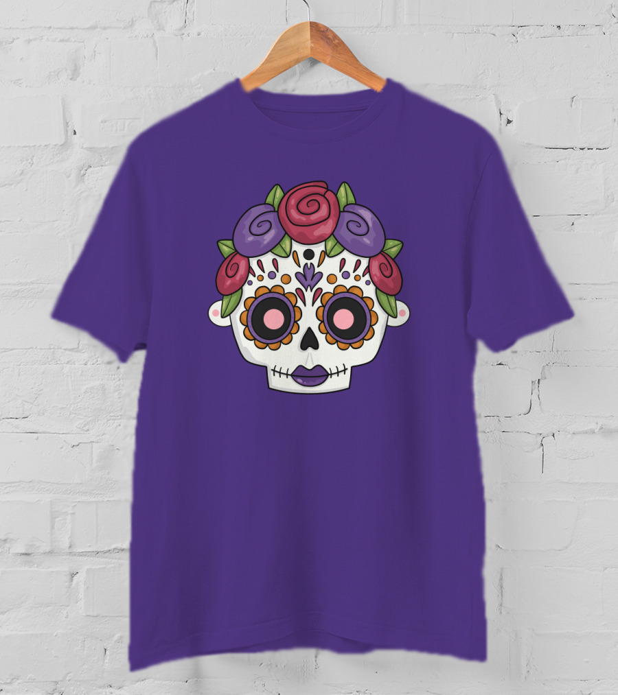 My Style My Hair Sugar Skull Rose Flower T-Shirt