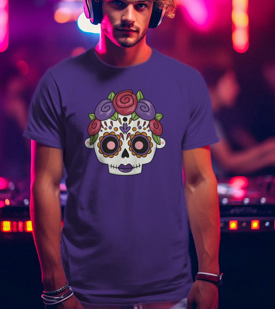 My Style My Hair Sugar Skull Rose Flower T-Shirt
