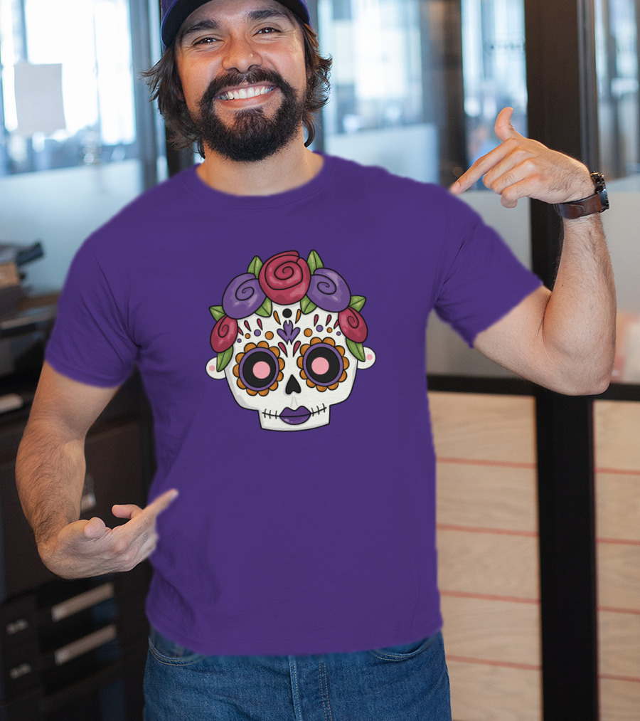 My Style My Hair Sugar Skull Rose Flower T-Shirt