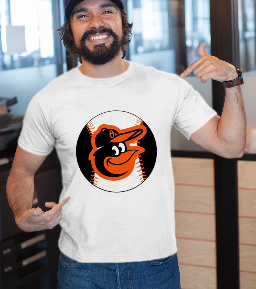 Orioles Baseball Logo Hot Dog Race Fun T-Shirt