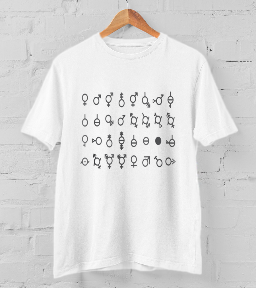 Gender Pride For All Symbol Collection Diversity And Inclusion T-Shirt