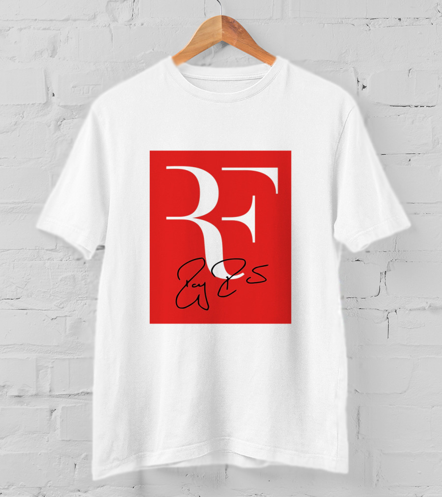 RF Roger Federer Signature Red Background Perfect Tennis T-Shirt