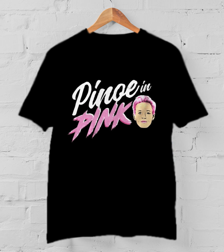 Pinoe In Pink Megan Rapinoe Iconic Portrait With Pink Hair T-Shirt