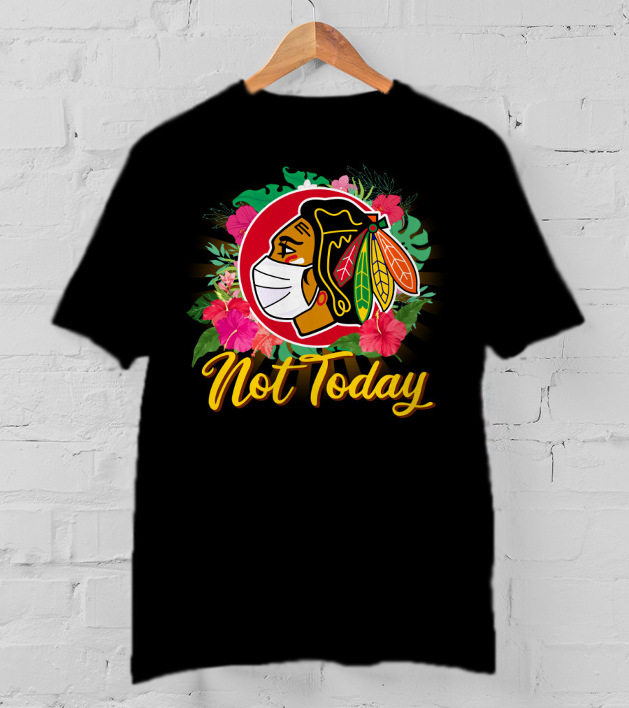 Not Today Masked Indigenous Floral Hockey T-Shirt