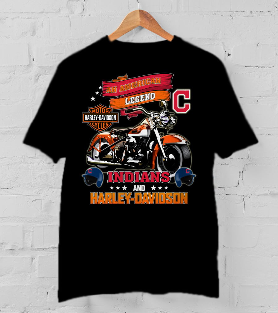 An American Legend Indians And Harley Davidson Motor Cycles C T-Shirt