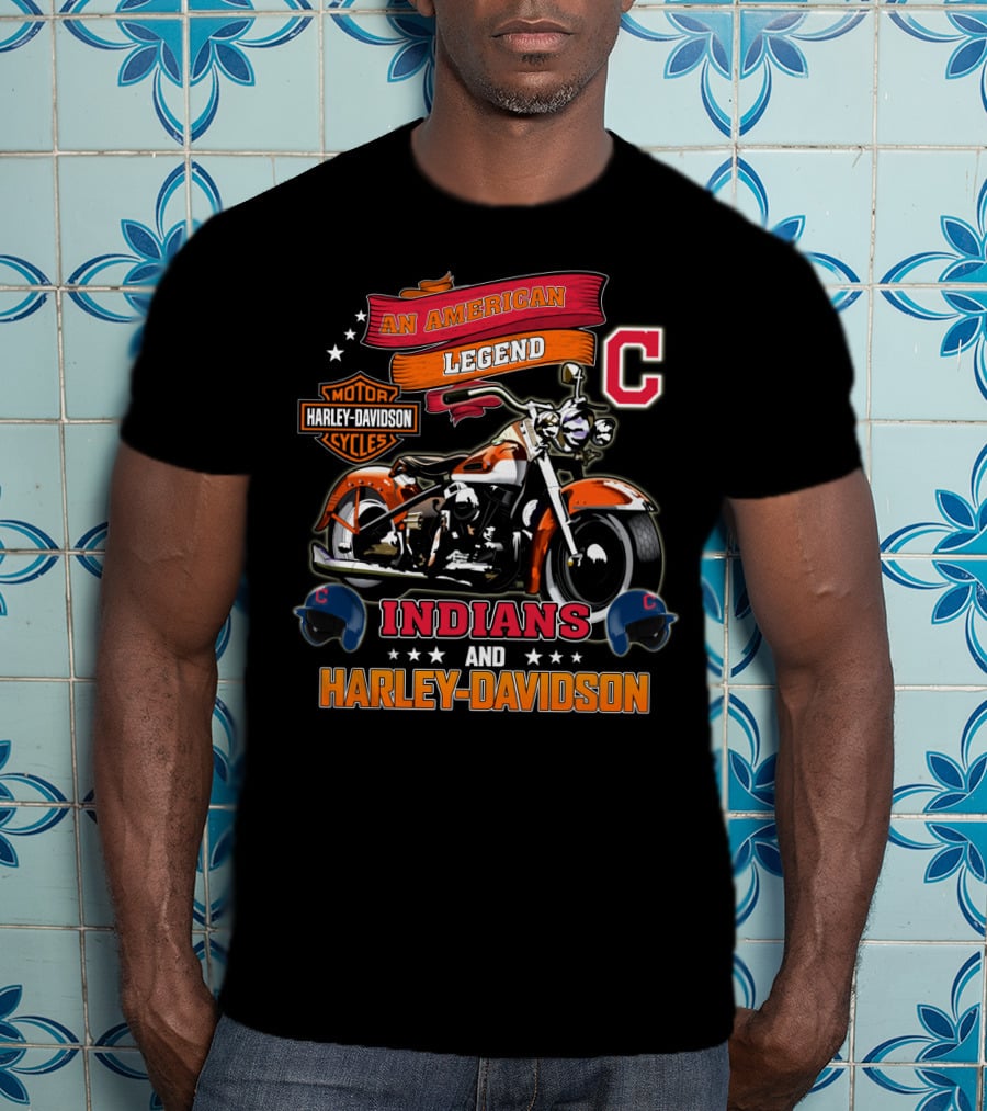 An American Legend Indians And Harley Davidson Motor Cycles C T-Shirt