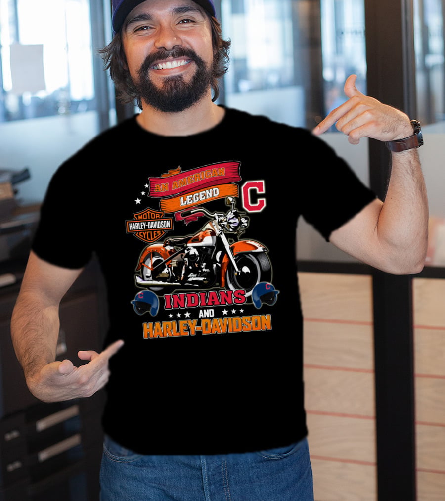 An American Legend Indians And Harley Davidson Motor Cycles C T-Shirt
