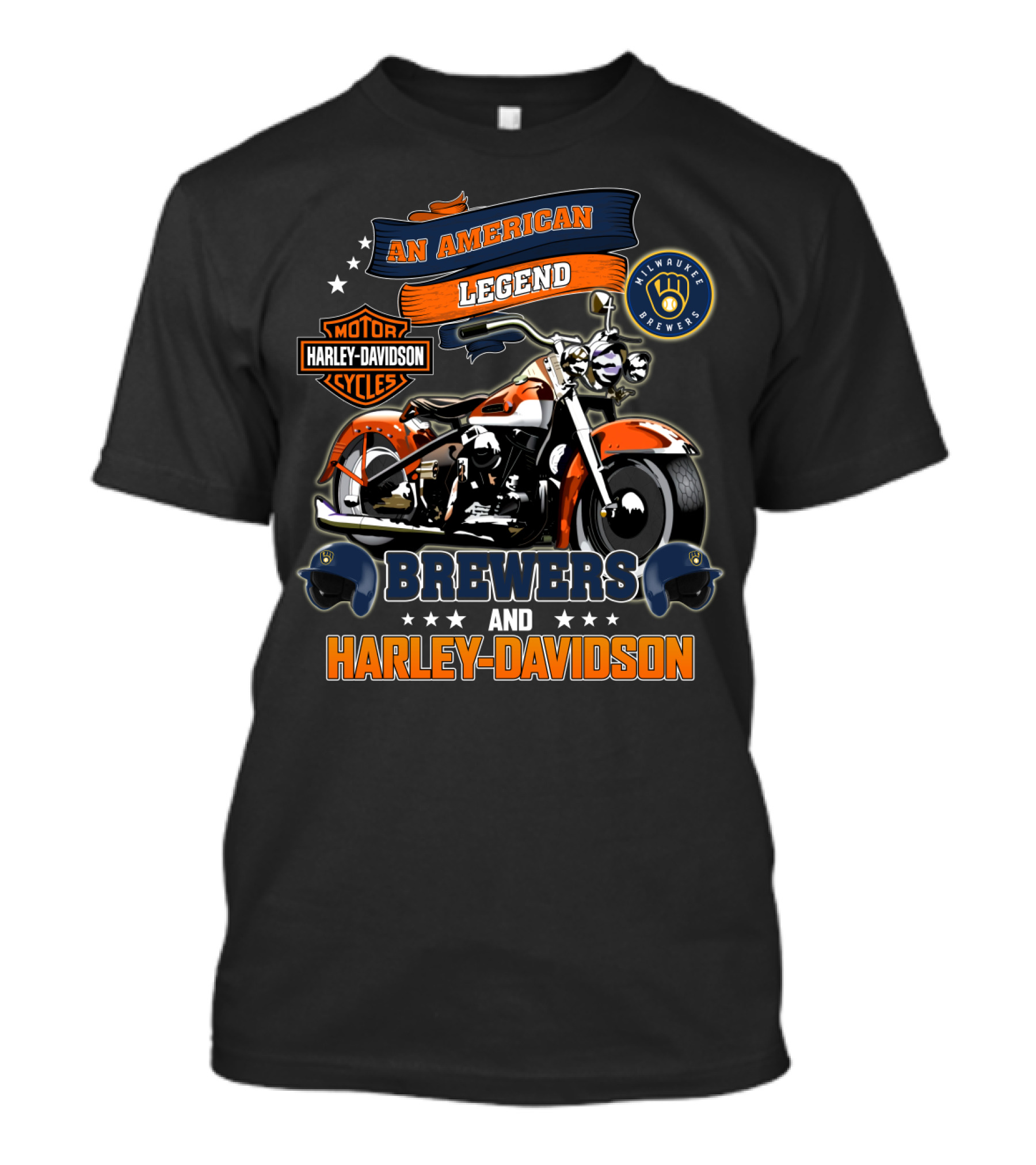 Harley Davidson Milwaukee Brewers An American Legend T-Shirt