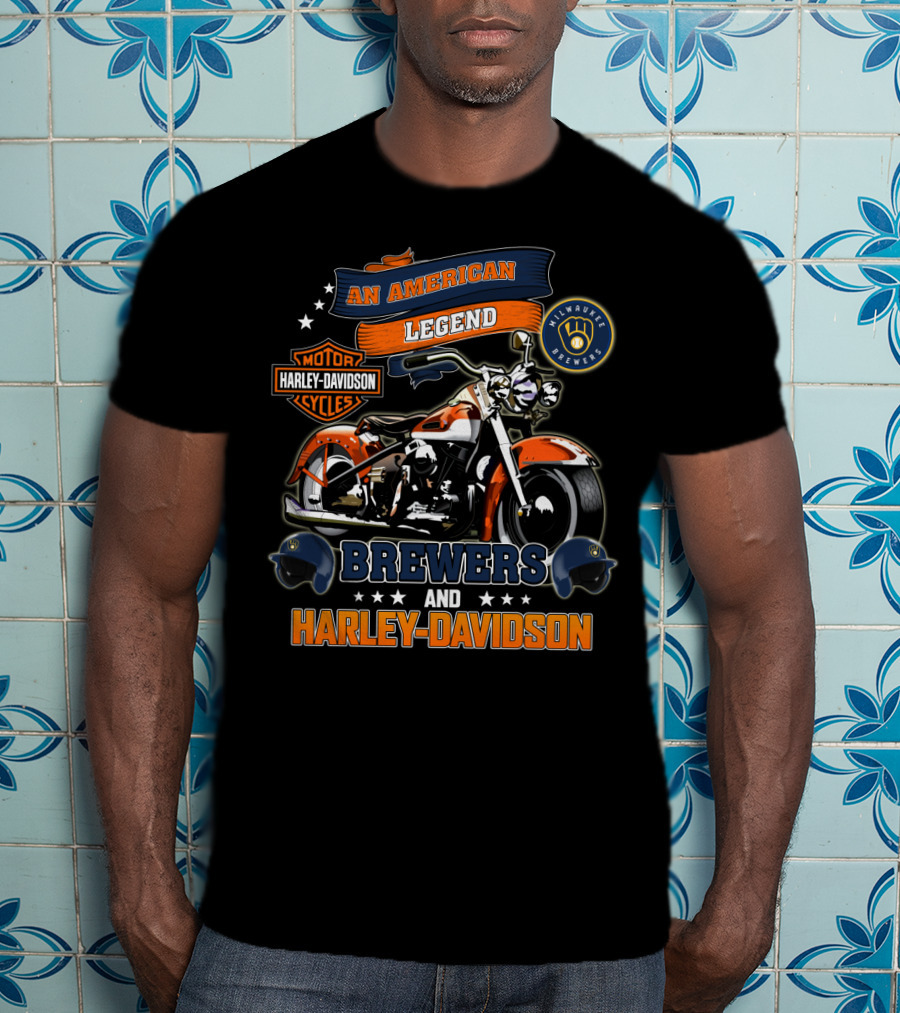 Harley Davidson Milwaukee Brewers An American Legend T-Shirt