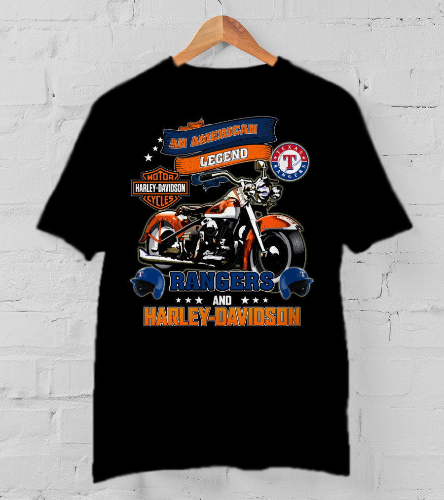 Texas Rangers Harley Davidson An American Legend T-Shirt