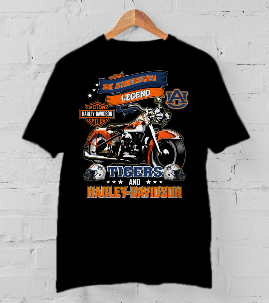 Auburn Tigers An American Legend Harley Davidson Motorcycles T-Shirt