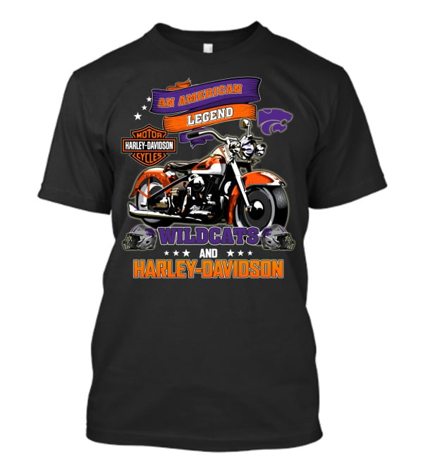 An American Legend Wildcats And Harley Davidson Motor Cycles T-Shirt