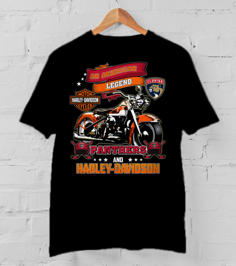 An American Legend Florida Panthers Harley Davidson Cycles T-Shirt