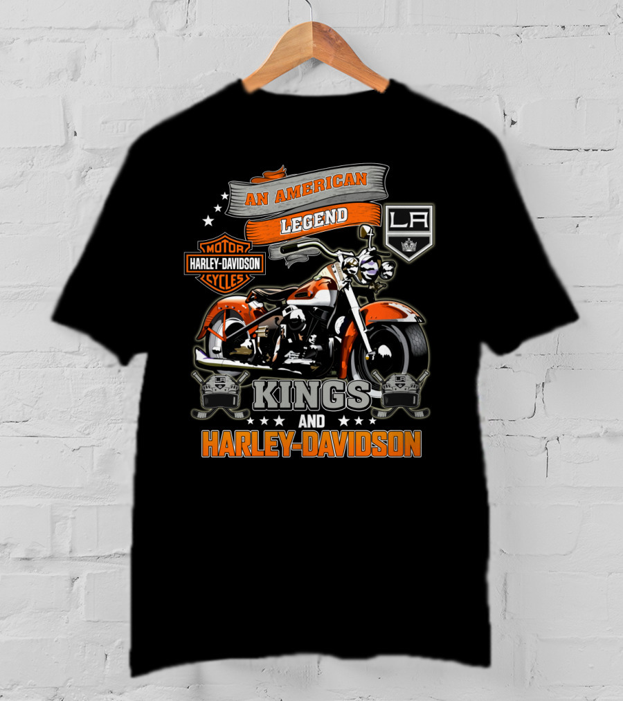 An American Legend La Kings Harley Davidson Motor Cycles T-Shirt