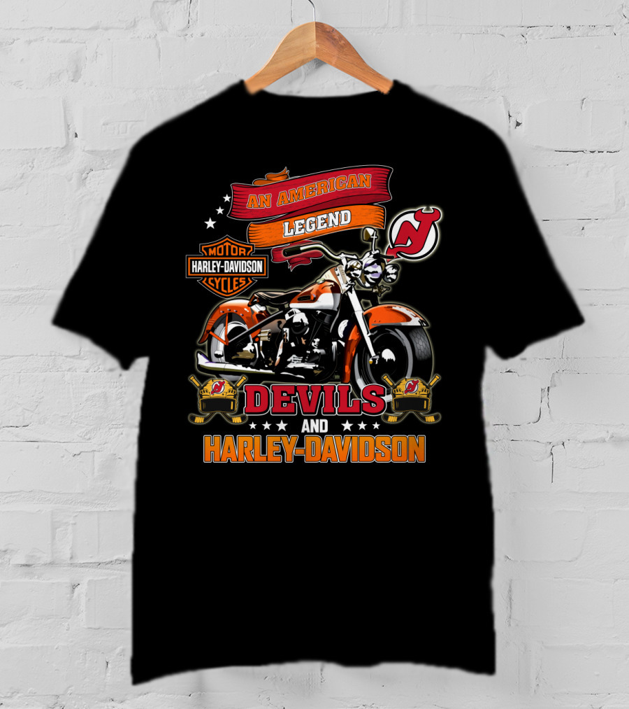 An American Legend Devils And Harley Davidson T-Shirt