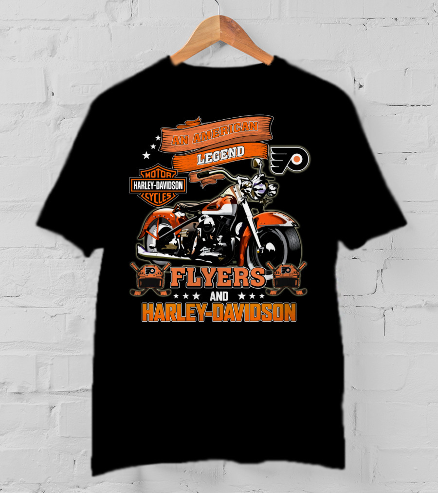 Philadelphia Flyers Harley Davidson An American Legend T-Shirt