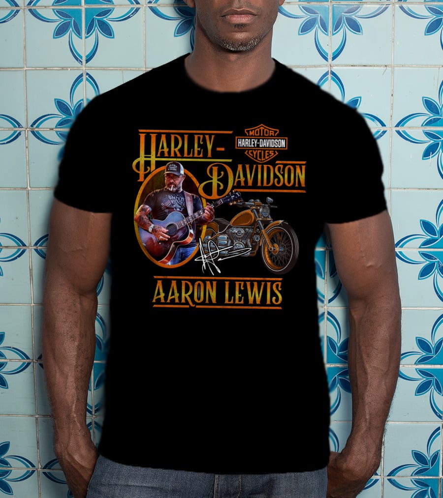 Harley Davidson Aaron Lewis Motor Cycles T-Shirt