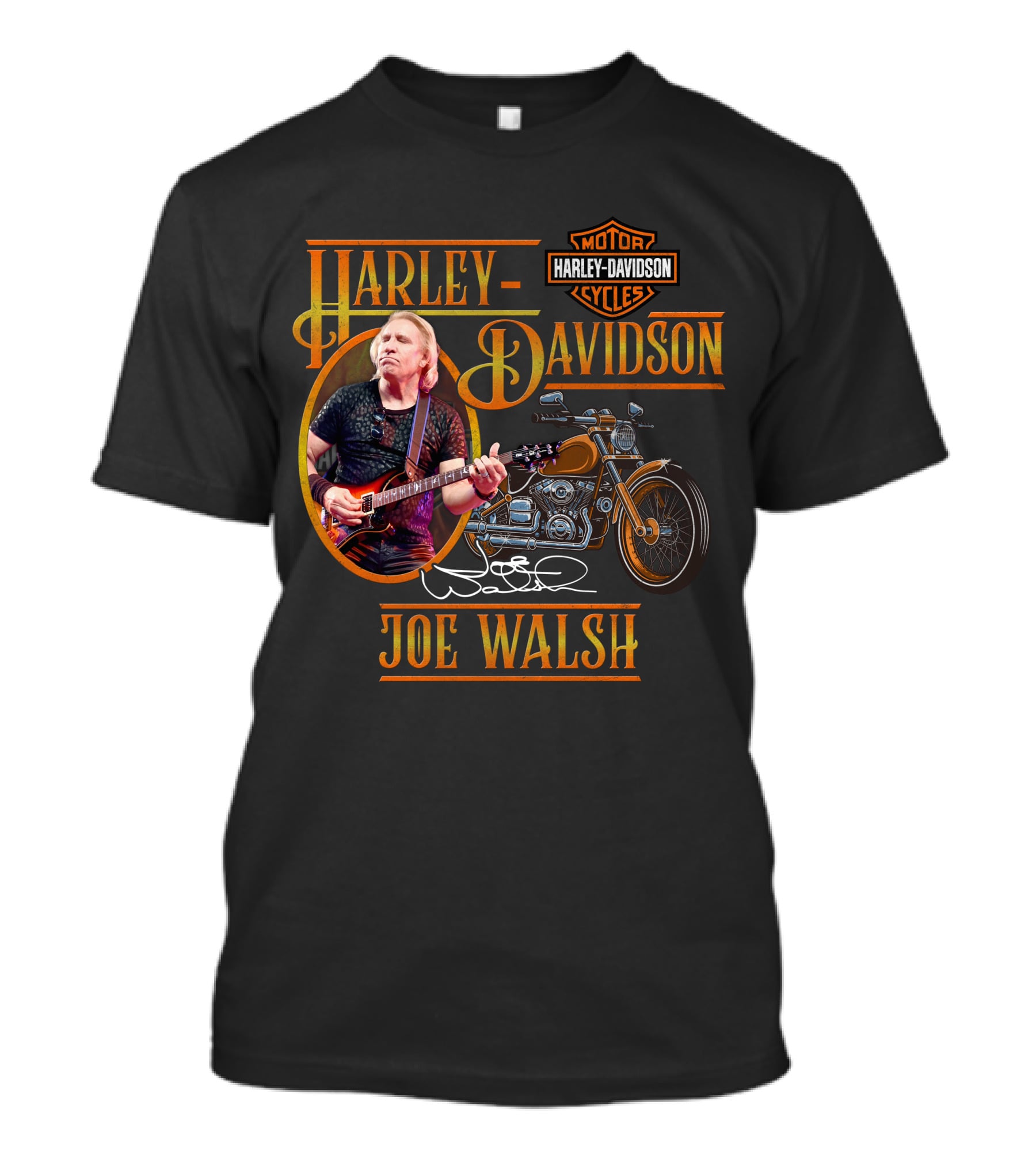 Harley Davidson Joe Walsh Motorcycle Rock Music T-Shirt