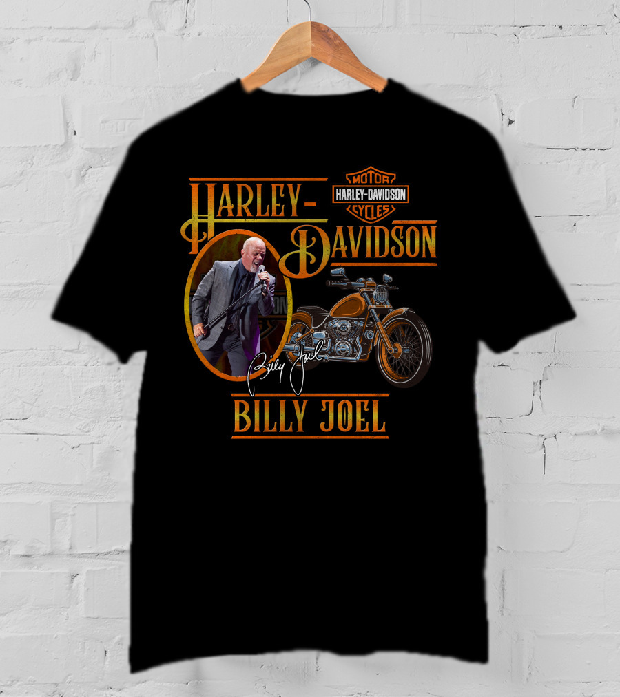 Harley Davidson Motorcycles Billy Joel Signature T-Shirt