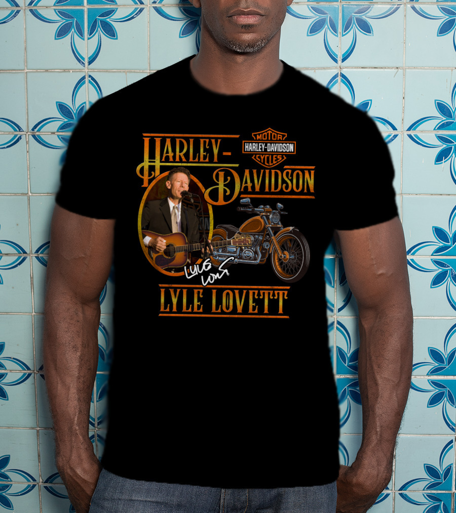 Harley Davidson Lyle Lovett Live Long Motor Cycles T-Shirt