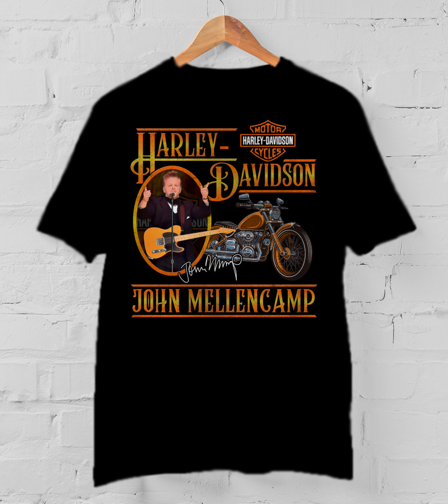 Harley Davidson John Mellencamp Motorcycle Enthusiast Edition T-Shirt