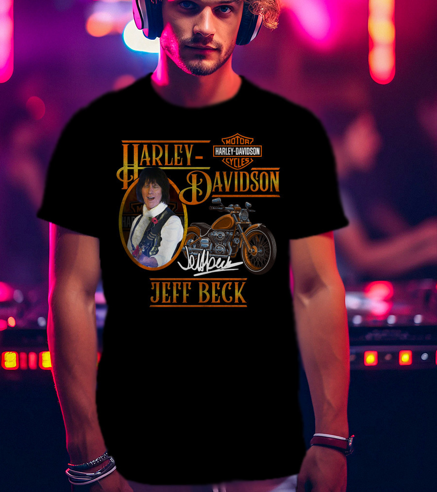 Harley Davidson Jeff Beck Motorcycles Signature T-Shirt