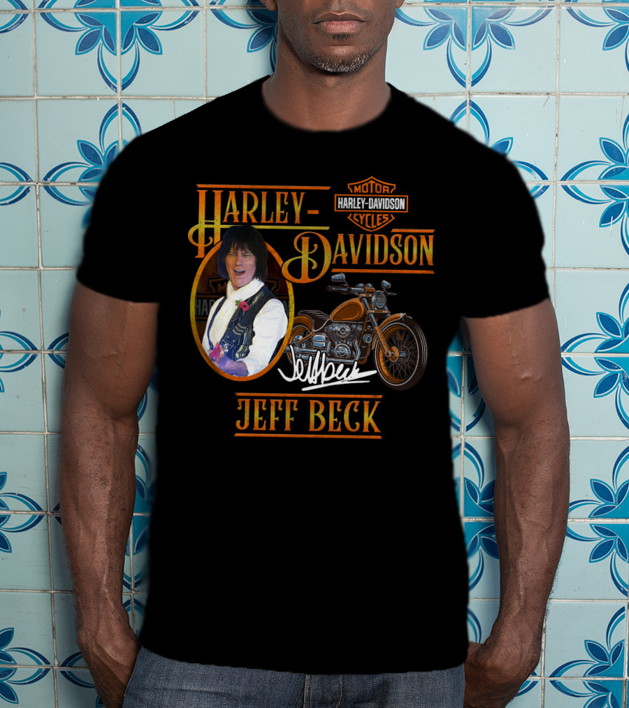 Harley Davidson Jeff Beck Motorcycles Signature T-Shirt