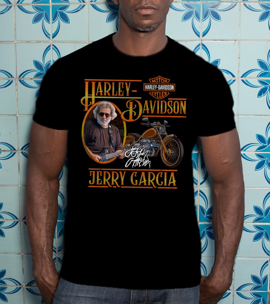 Harley Davidson Jerry Garcia Motorcycle Tribute T-Shirt