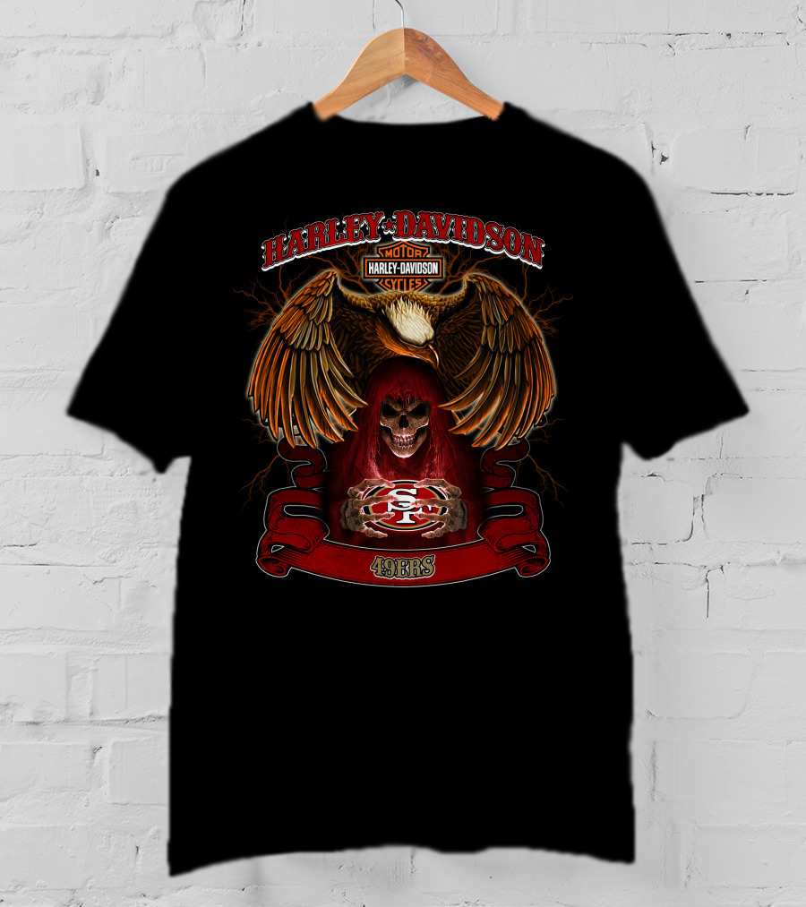 Harley Davidson Motorcycles San Francisco 49ers Nfl T-Shirt